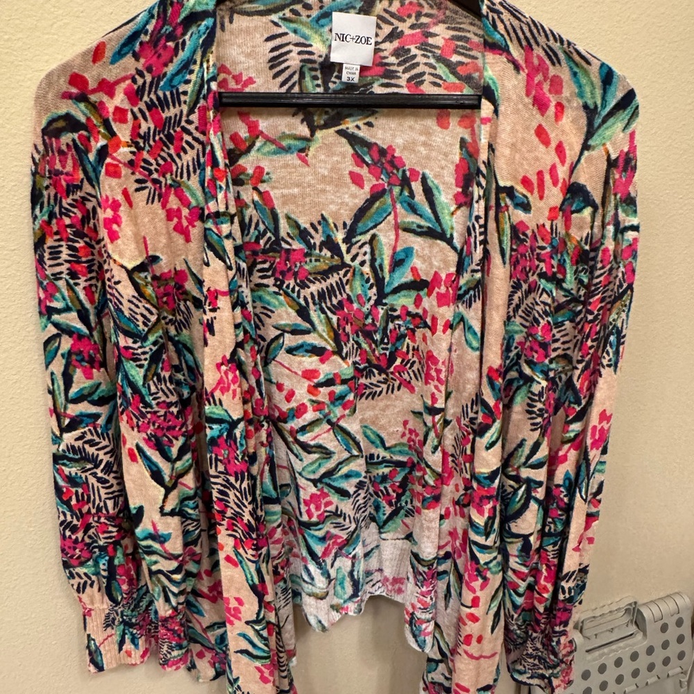 NIC+ZOE 3X Multicolor Lightweight Cardigan